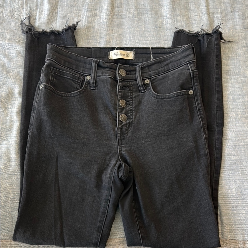 Madewell Black Women's Jeans buttonfly high rise skinny